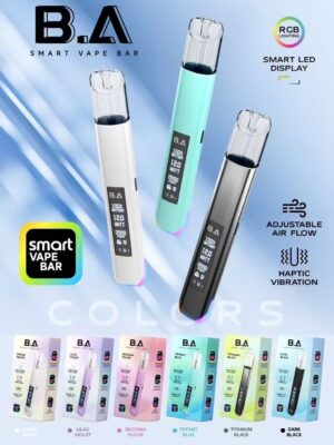 B.A電子煙主機 一代通用主機/ 高級版本 LED 顯示螢幕、兒童安全鎖、RGB 動態燈